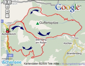 Karte Achensee Guffert