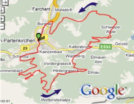 Karte GAP MTB-Rennen Karte GAP MTB-Rennen